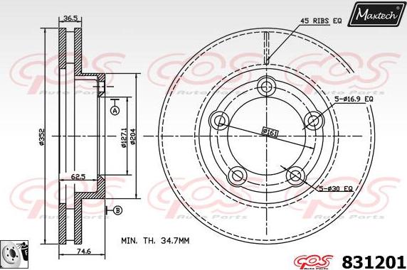 Maxtech 72940045 - Piston, əyləc kaliperi furqanavto.az