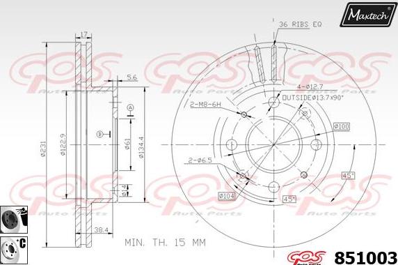 Maxtech 72940019 - Piston, əyləc kaliperi furqanavto.az