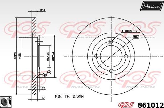 Maxtech 72948049 - Piston, əyləc kaliperi furqanavto.az