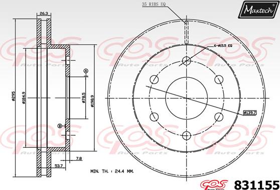 Maxtech 72948061 - Piston, əyləc kaliperi furqanavto.az