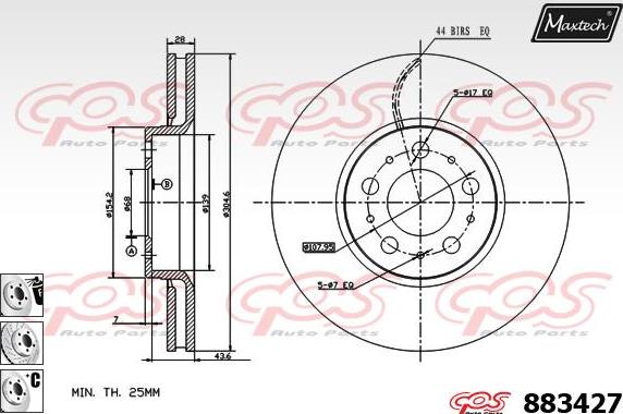 Maxtech 72948005 - Piston, əyləc kaliperi furqanavto.az