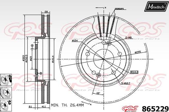 Maxtech 72943008 - Piston, əyləc kaliperi furqanavto.az