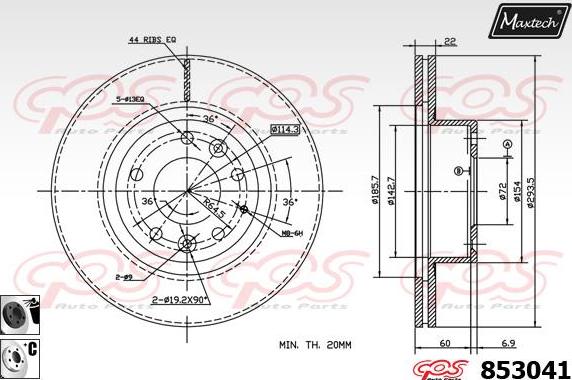 Maxtech 72954041 - Piston, əyləc kaliperi furqanavto.az