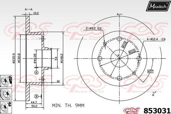 Maxtech 72954019 - Piston, əyləc kaliperi furqanavto.az