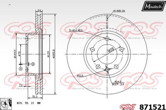 Maxtech 72957045 - Piston, əyləc kaliperi furqanavto.az