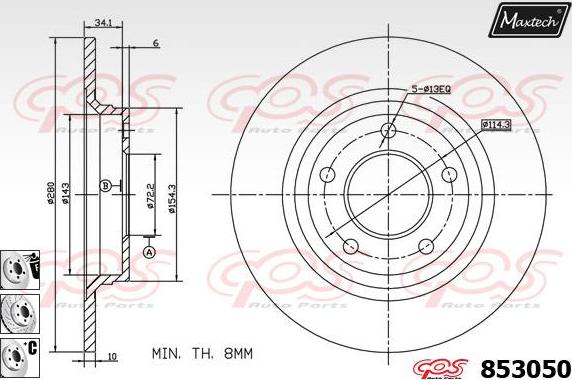 Maxtech 72957036 - Piston, əyləc kaliperi furqanavto.az