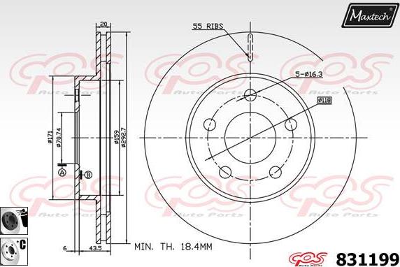 Maxtech 881407 - Əyləc Diski furqanavto.az