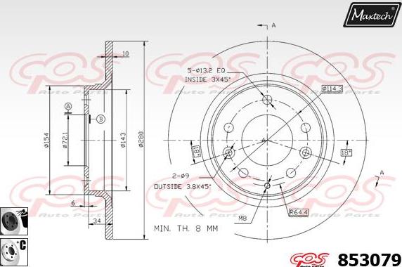 Maxtech 72960002 - Piston, əyləc kaliperi furqanavto.az