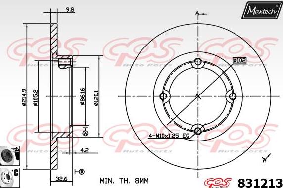 Maxtech 72968007 - Piston, əyləc kaliperi furqanavto.az