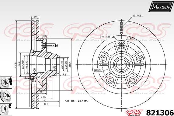 Maxtech 855086 - Əyləc Diski furqanavto.az