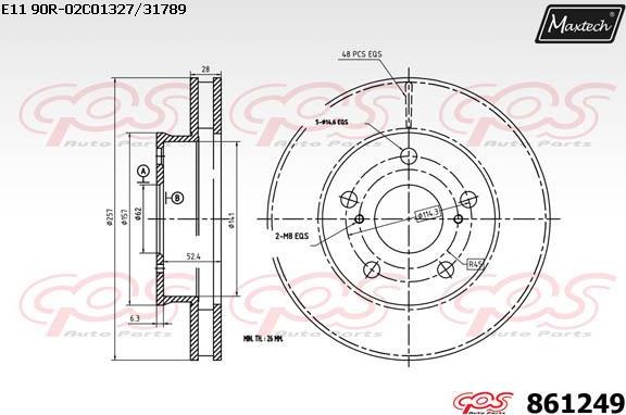 Maxtech 72936009 - Piston, əyləc kaliperi furqanavto.az