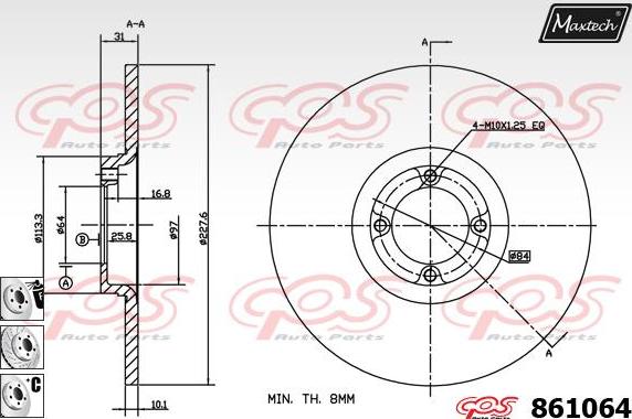 Maxtech 72936017 - Piston, əyləc kaliperi furqanavto.az