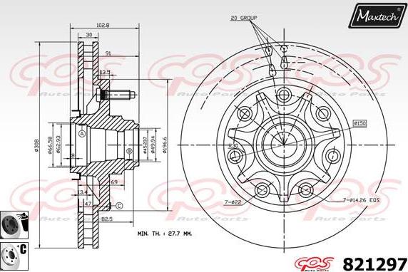 Maxtech 72930015 - Piston, əyləc kaliperi furqanavto.az