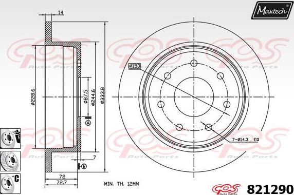 Maxtech 855048 - Əyləc Diski furqanavto.az