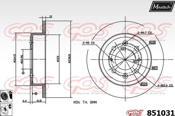 Maxtech 72938045 - Piston, əyləc kaliperi furqanavto.az