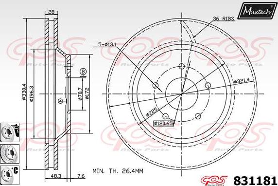 Maxtech 72938059 - Piston, əyləc kaliperi furqanavto.az