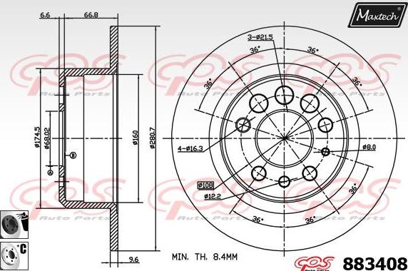 Maxtech 72938052 - Piston, əyləc kaliperi furqanavto.az