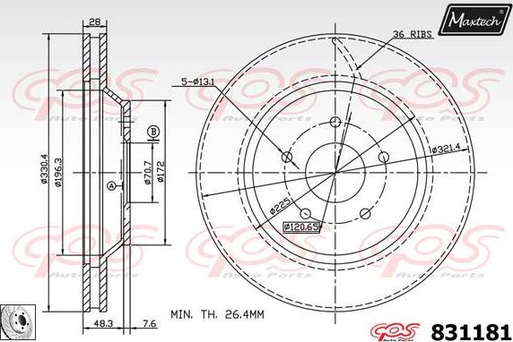 Maxtech 72938057 - Piston, əyləc kaliperi furqanavto.az