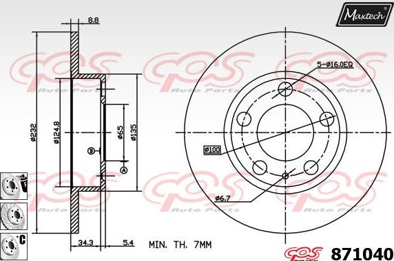 Maxtech 857011 - Əyləc Diski furqanavto.az