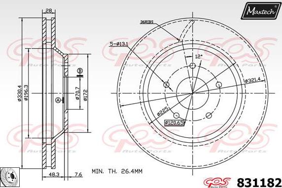 Maxtech 72718009 - İdarəetmə elementi, dayanacaq əyləcinin kaliperi furqanavto.az