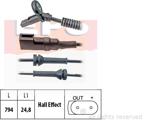 MDR EPS-1960 151 - Sensor, təkər sürəti furqanavto.az