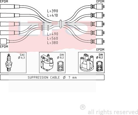 MDR EPS-1500 429 - Alovlanma kabeli dəsti furqanavto.az
