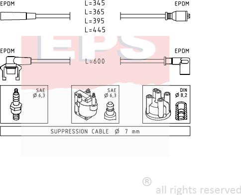 MDR EPS-1500 543 - Alovlanma kabeli dəsti furqanavto.az