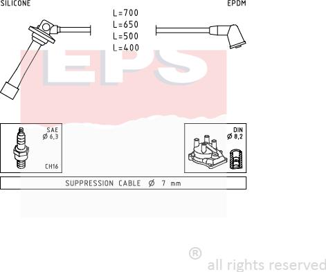 MDR EPS-1500 884 - Alovlanma kabeli dəsti furqanavto.az
