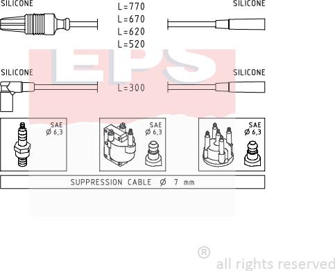 MDR EPS-1500 780 - Alovlanma kabeli dəsti furqanavto.az