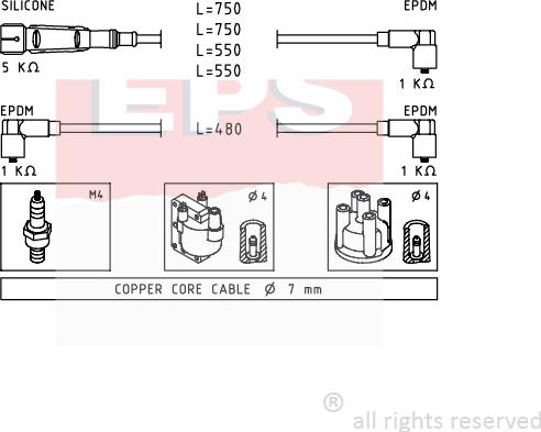 MDR EPS-1500 736 - Alovlanma kabeli dəsti furqanavto.az
