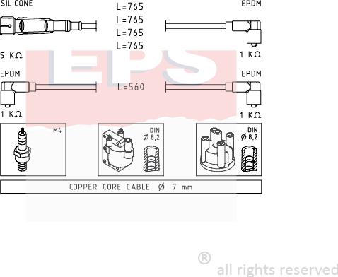 MDR EPS-1500 727 - Alovlanma kabeli dəsti furqanavto.az