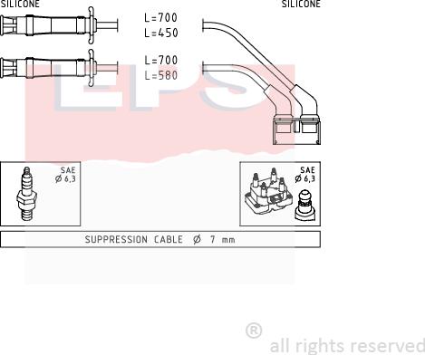 MDR EPS-1501 446 - Alovlanma kabeli dəsti furqanavto.az