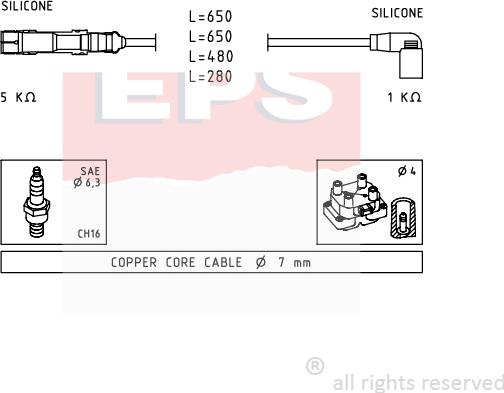 MDR EPS-1501 585 - Alovlanma kabeli dəsti furqanavto.az