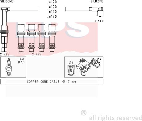 MDR EPS-1501 607 - Alovlanma kabeli dəsti furqanavto.az