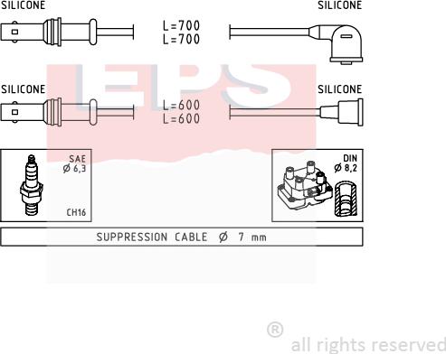 MDR EPS-1501 835 - Alovlanma kabeli dəsti furqanavto.az