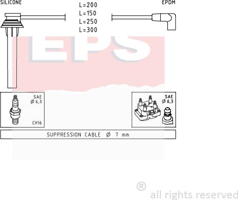 MDR EPS-1501 719 - Alovlanma kabeli dəsti furqanavto.az