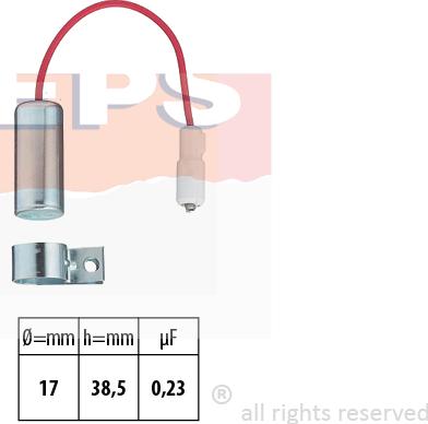 MDR EPS-1115 039 - Kondensator, alışdırıcı furqanavto.az