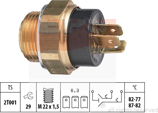 MDR EPS-1850 604 - Temperatur açarı, radiator/kondisioner ventilyatoru furqanavto.az