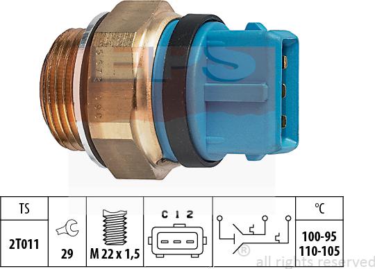 MDR EPS-1850 672 - Temperatur açarı, radiator/kondisioner ventilyatoru furqanavto.az