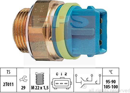 MDR EPS-1850 677 - Temperatur açarı, radiator/kondisioner ventilyatoru furqanavto.az