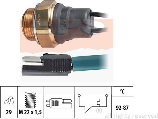 MDR EPS-1850 009 - Temperatur açarı, radiator/kondisioner ventilyatoru furqanavto.az