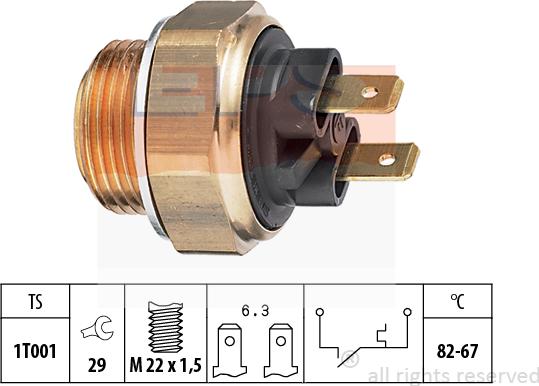 MDR EPS-1850 004 - Temperatur açarı, radiator/kondisioner ventilyatoru furqanavto.az