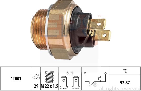 MDR EPS-1850 005 - Temperatur açarı, radiator/kondisioner ventilyatoru furqanavto.az