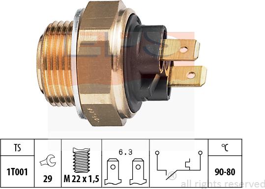 MDR EPS-1850 002 - Temperatur açarı, radiator/kondisioner ventilyatoru furqanavto.az