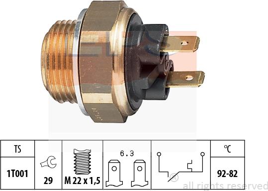 MDR EPS-1850 016 - Temperatur açarı, radiator/kondisioner ventilyatoru furqanavto.az