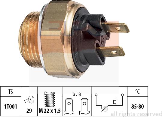 MDR EPS-1850 018 - Temperatur açarı, radiator/kondisioner ventilyatoru furqanavto.az