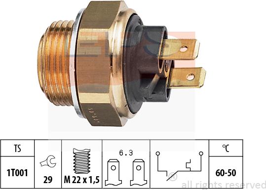 MDR EPS-1850 034 - Temperatur açarı, radiator/kondisioner ventilyatoru furqanavto.az