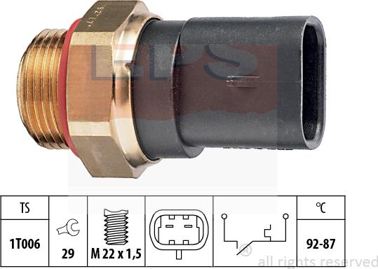 MDR EPS-1850 187 - Temperatur açarı, radiator/kondisioner ventilyatoru furqanavto.az