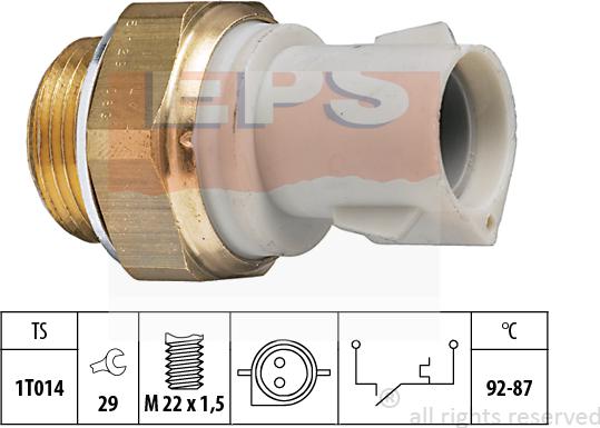 MDR EPS-1850 129 - Temperatur açarı, radiator/kondisioner ventilyatoru furqanavto.az