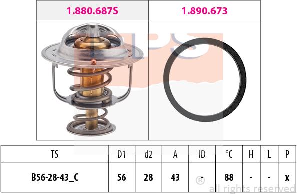 MDR EPS-1880 688 - Termostat, soyuducu furqanavto.az